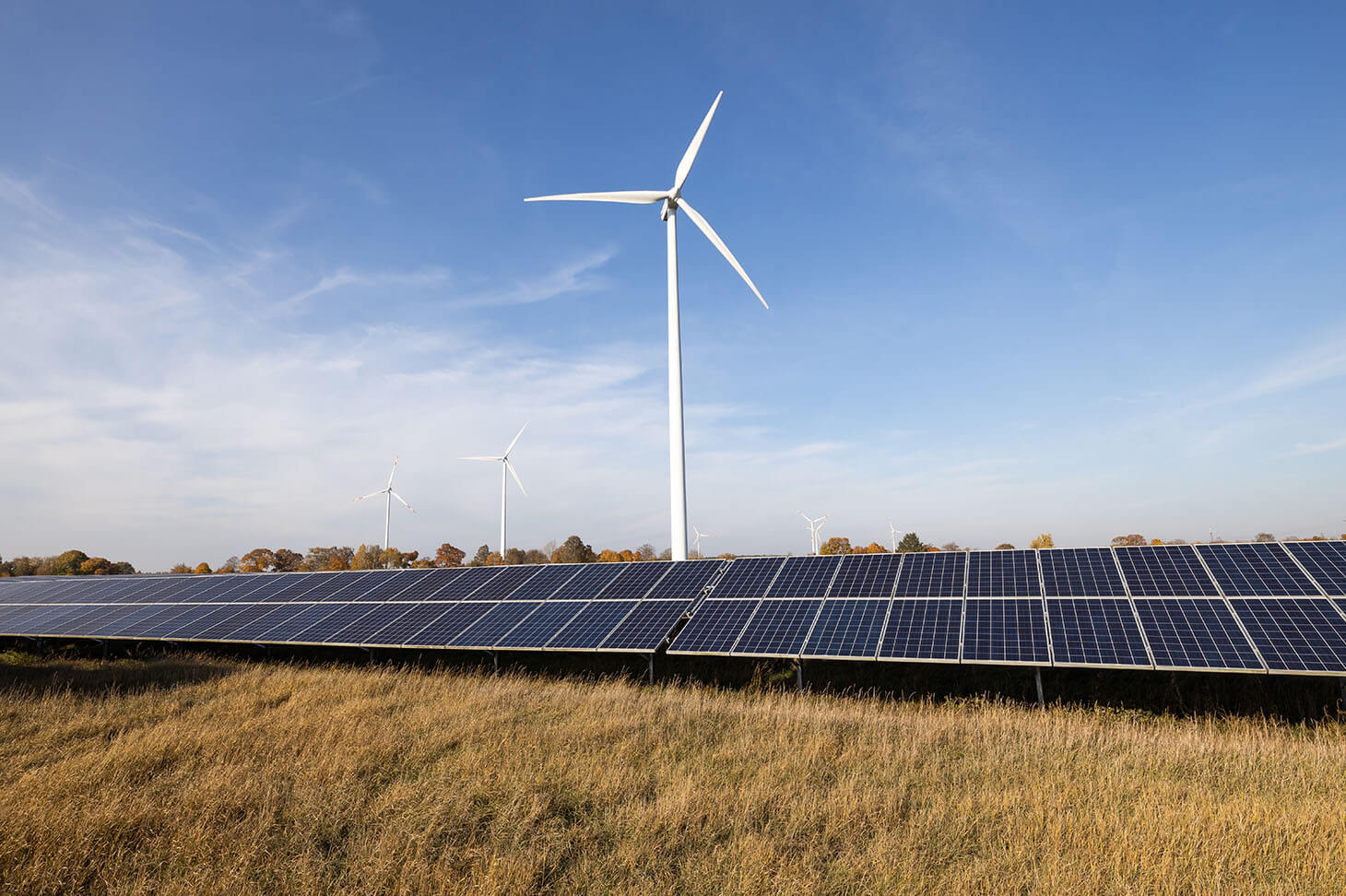 Photovoltaic system and wind turbines