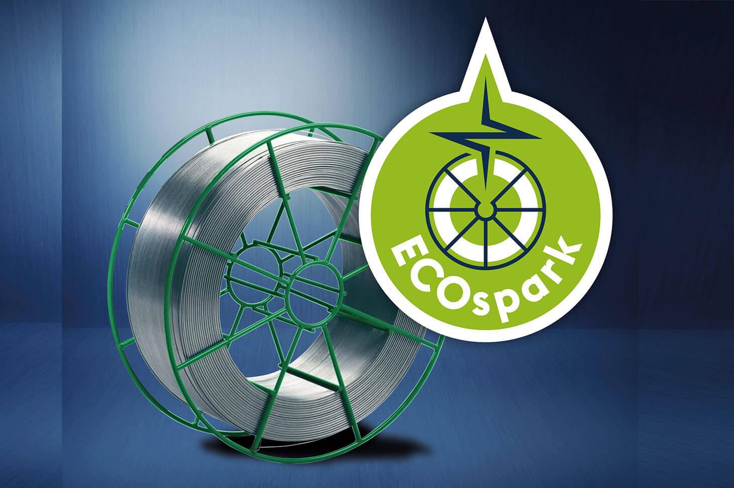 Coiled welding rod, ECOspark logo