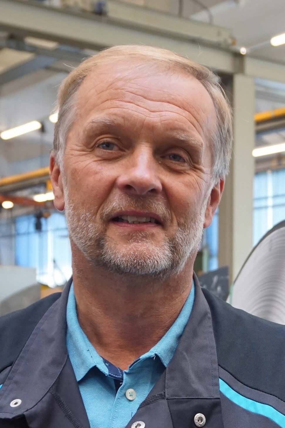 Portrait photo of Erwin Z. from the cold rolling mill in the Böhler plant