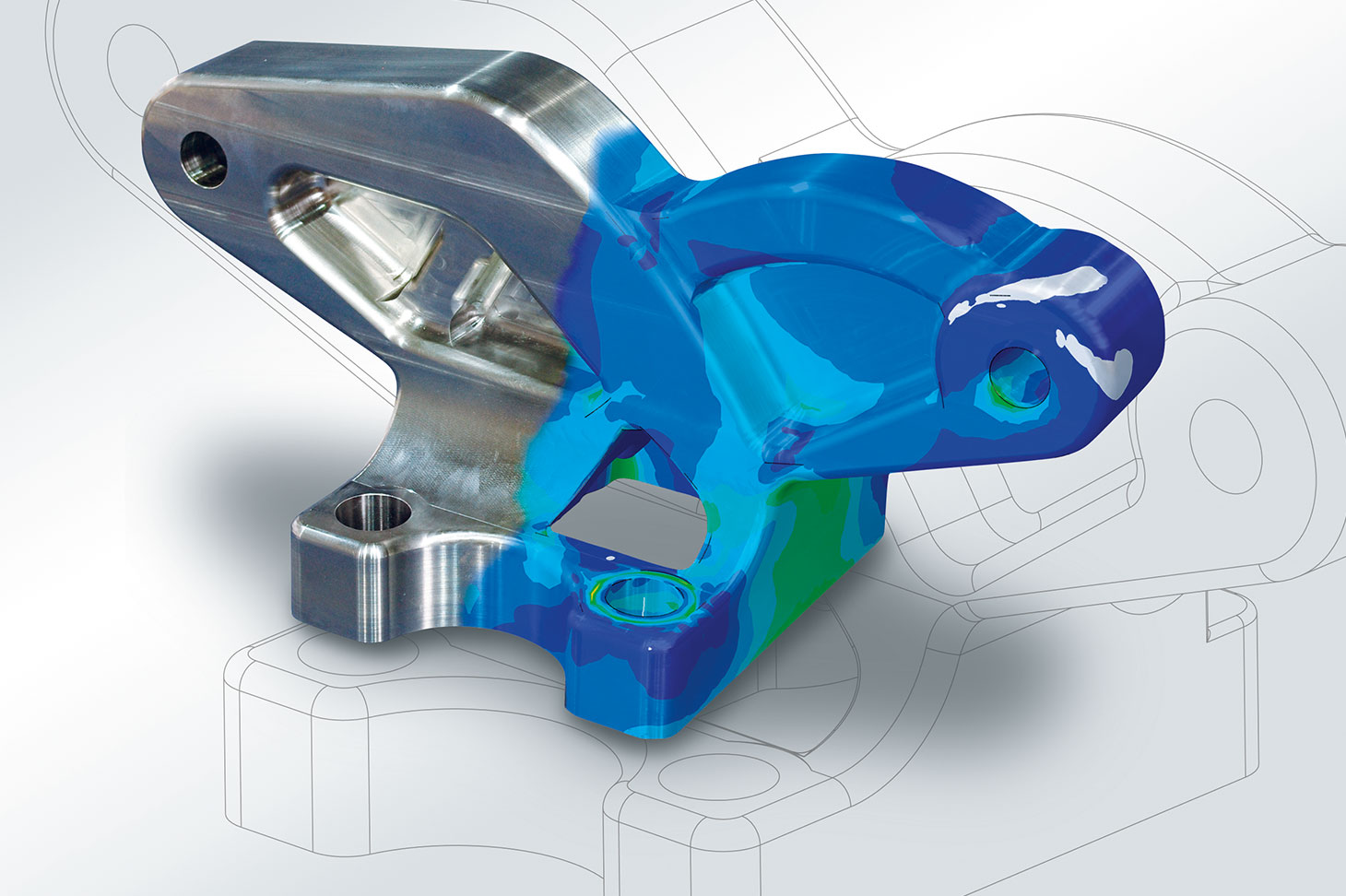 3d Simulation vom Verhalten eines stahl Bauteils im Schmiedeprozess von voestalpine BÖHLER Aerospace